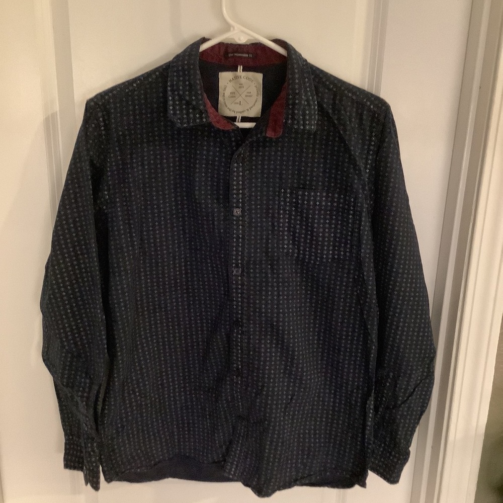 Native Code - The Impeccable Fit - L/S Button Down Shirt - Blue - Men’s Size L